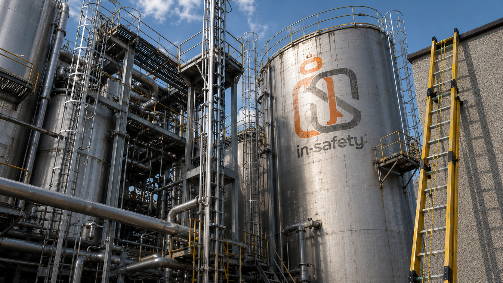 Sistema di ancoraggio a braccio per lavori in quota durante una sessione IN-SAFETY®